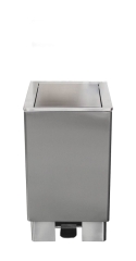 Edelstahlmülleimer 60 Liter